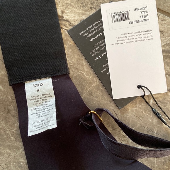 BNWT Knix Wingwoman Contour Bra Black 8+ E F Cup - Picture 12 of 14